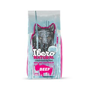   IBERO NATURAL HIDEGEN SAJTOLT MARHAHÚSOS GABONAMENTES SZUPERPRÉMIUM KUTYATÁP M/L 12 kg - FELNŐTT KUTYÁKNAK