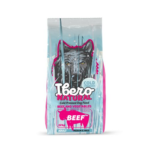 IBERO NATURAL HIDEGEN SAJTOLT MARHAHÚSOS GABONAMENTES SZUPERPRÉMIUM KUTYATÁP M/L 12 kg - FELNŐTT KUTYÁKNAK