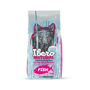   IBERO NATURAL HIDEGEN SAJTOLT HALAS, GABONAMENTES SZUPERPRÉMIUM KUTYATÁP M/L 12 kg - FELNŐTT KUTYÁKNAK