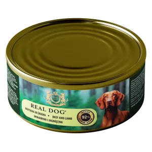   REAL DOG SP nedves kutyaeledel 240 g – Marha- és bárányhússal felnőtt kutyáknak