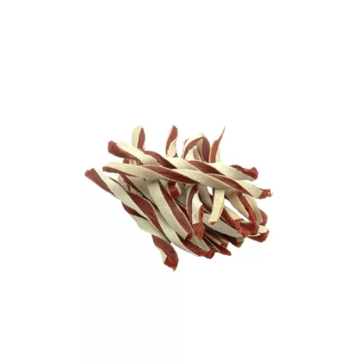 REAL DOG Twisted Duck and Codfish Sandwich 500 g – Kacsás-tőkehalas csavart jutalomfalat kutyáknak