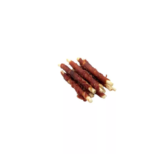 REAL DOG Rawhide Stick with Duck 11 cm 500 g – Kacsahússal tekert marhabőr rágórúd kutyáknak