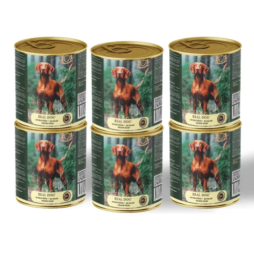 REAL DOG SP nedves kutyaeledel 6*800 g – Marha- és kecskehússal felnőtt kutyáknak