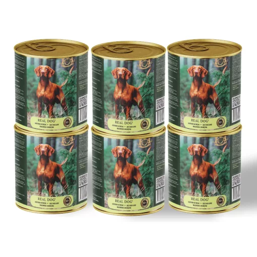 REAL DOG SP nedves kutyaeledel 6*800 g – Marha- és bárányhússal felnőtt kutyáknak