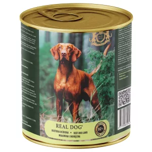   REAL DOG SP nedves kutyaeledel 800 g – Marha- és bárányhússal felnőtt kutyáknak